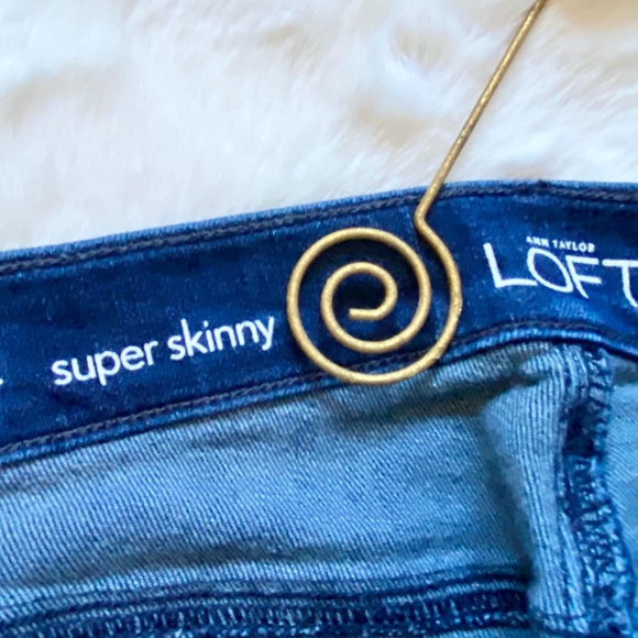 LOFT | Super Skinny Denim Jean Perfect Stretch to Flatter Sz 27/4 MidIndigoWash - Picture 6 of 7